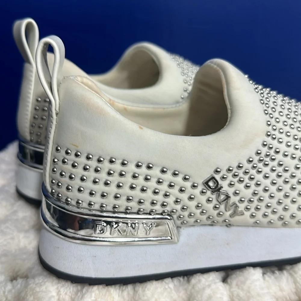 DKNY Women’s Size 5.5 Marel All Over Studded Slip-On Sneakers